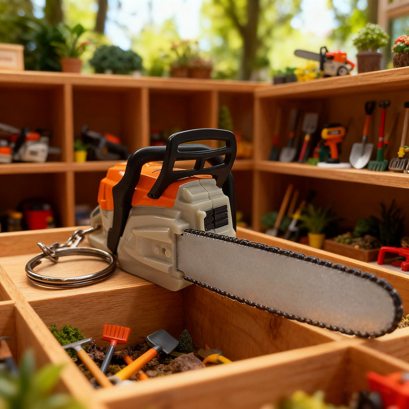 🔥🔧 Chainsaw Keychain || Portable Chainsaw Key Ring