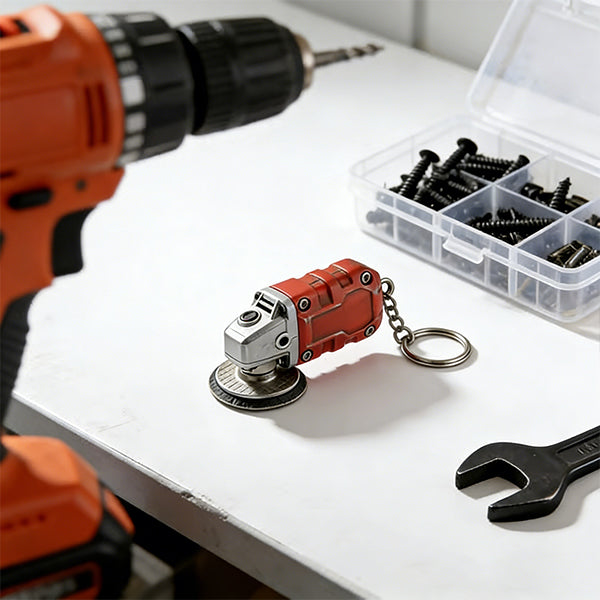 🛠️2-in-1-Inspired Mini Grinder Keychain: On-the-Go Smoothing Tool + Tool Enthusiast Collectible